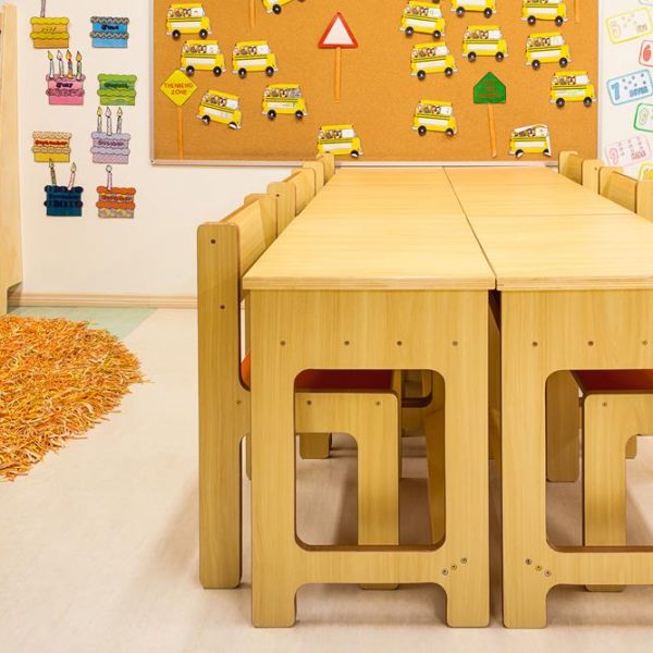 As formas arredondadas são mais do que desejadas em mobiliário infantil.