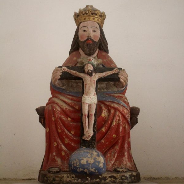 Santíssima Trindade em Trono da Graça, imagem em pedra, policromada, do século XVI.